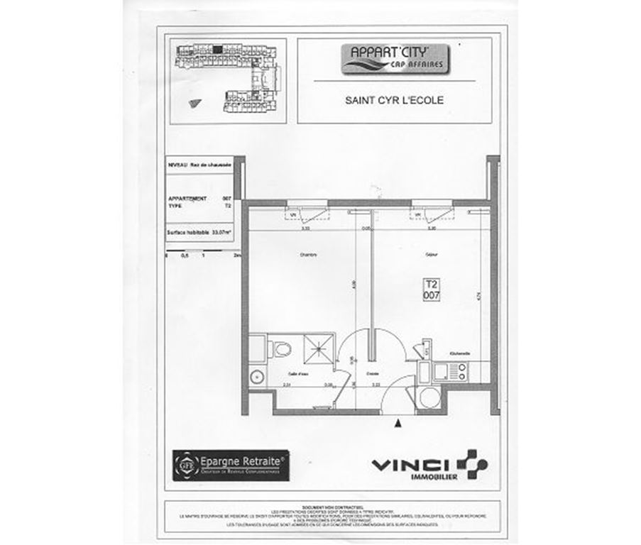 Appartement T2 ST CYR L'ECOLE (78210) CNI CONSEIL